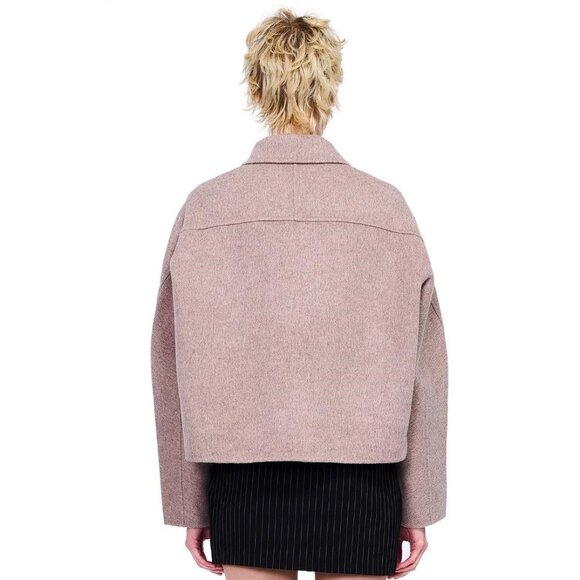 MIJEONG PARK Women's Handmade Short Coat Size M/L In Taupe - Picture 3 of 7